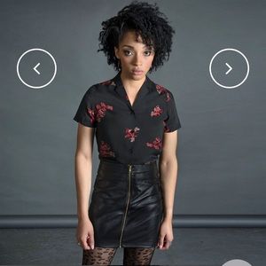 Straight to Hell button up shirt